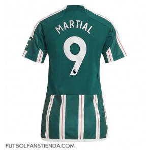 Manchester United Anthony Martial #9 Segunda Equipación Mujer 2023-24 Manga Corta